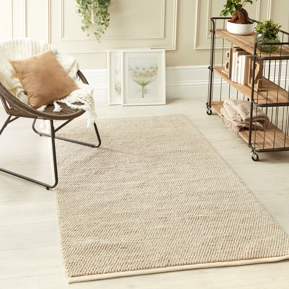 La Playa Woven Wool Rugs in Natural